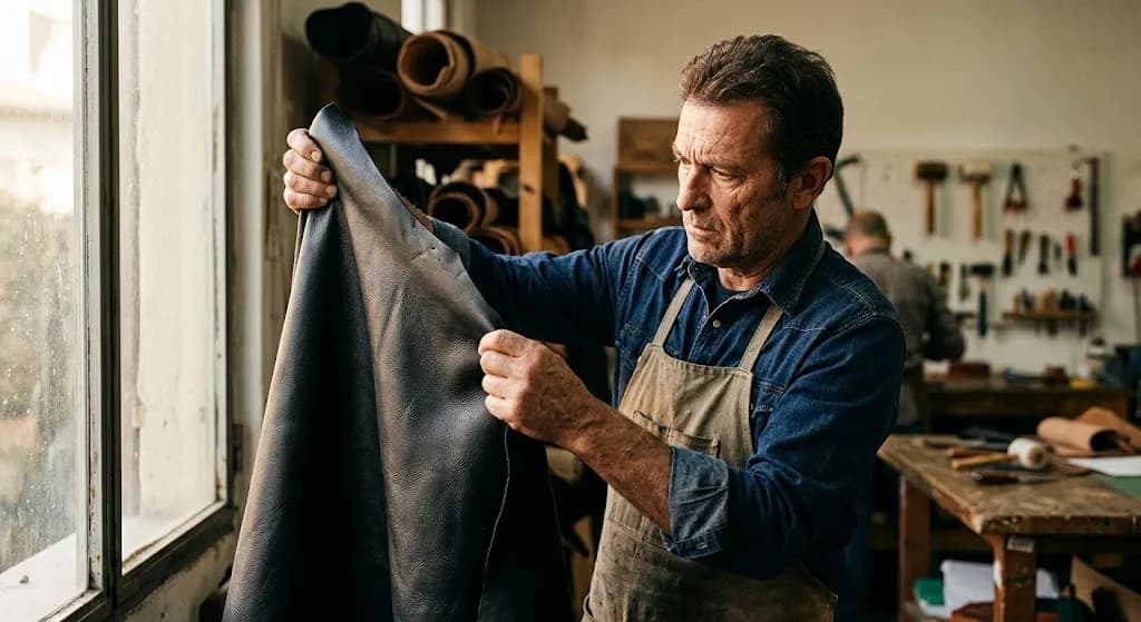 Selection: Hides are chosen by hand.